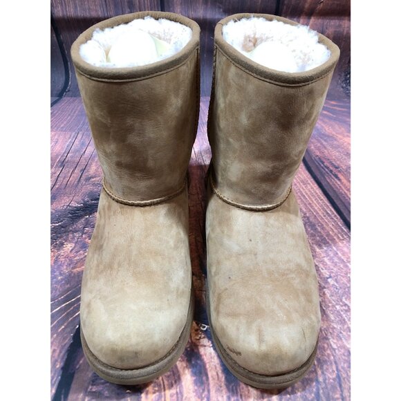 UGG Classic Short Chestnut Brown Boots 1019646K Big Kids Girls 6/38 (t7j) - Picture 2 of 10